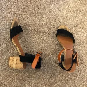 American Eagle Cork Block Heel Sandal